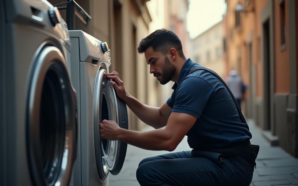 Tecnico Domus ripara una lavatrice